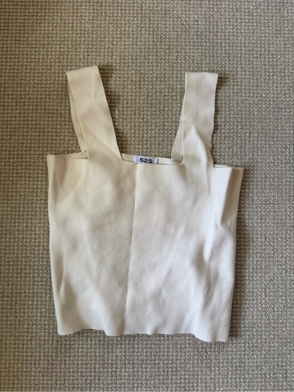 525 America Cream Knit Square-Neck Tank